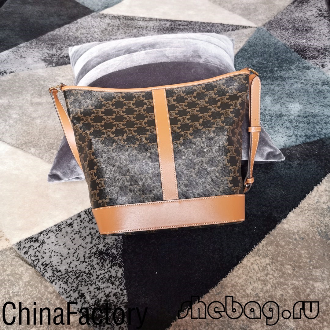 Boleng ba boleng bo holimo ba celine bag bag replica: Celine Bucket Triomphe (e nchafalitsoe ka 2022) - Lebenkele la Marang-rang la Lebenkele la Lebenkele la Phake la Louis Vuitton, Replica designer bag ru