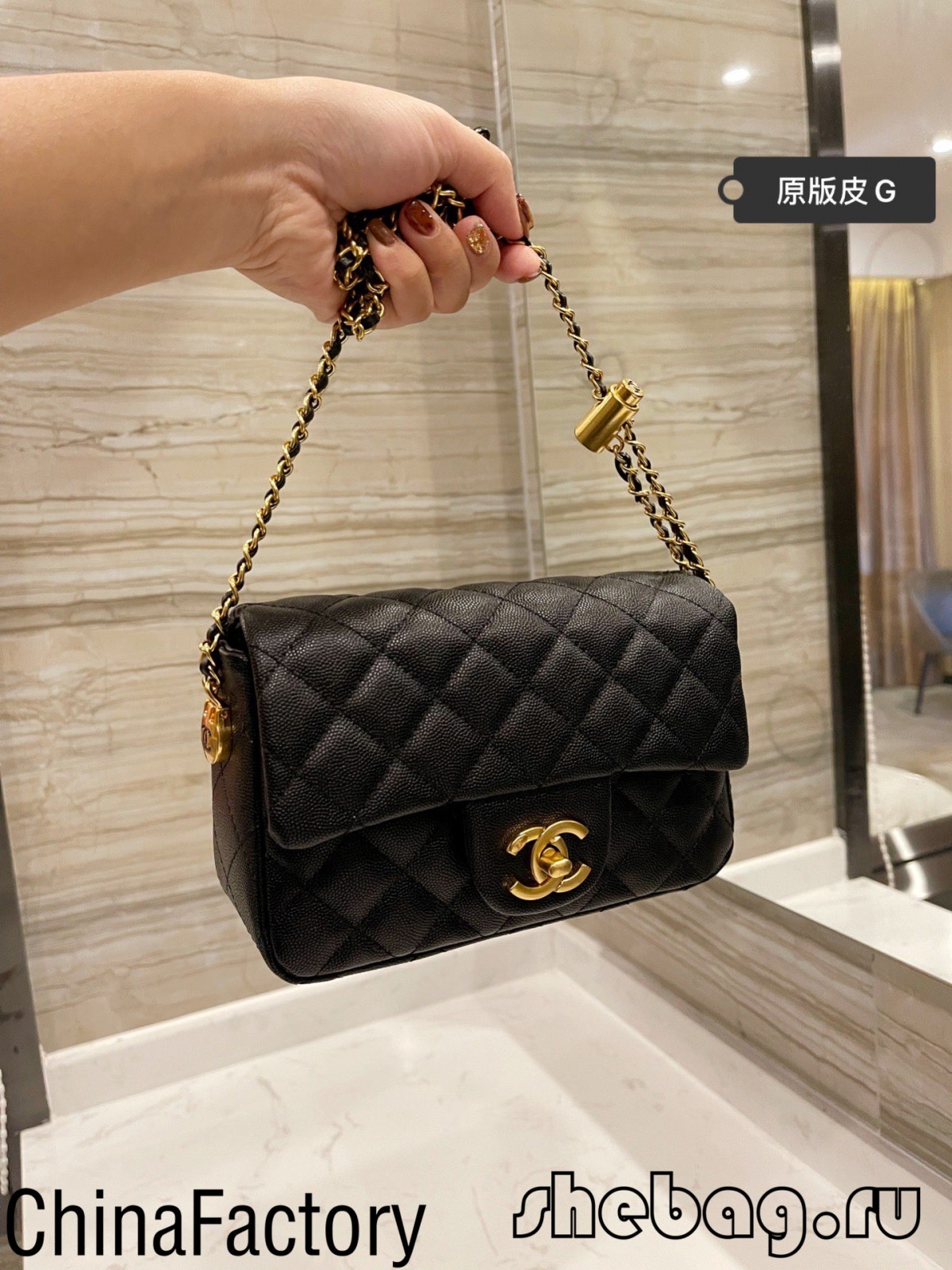 Replika tal-kavjar tal-borża tal-flap klassika Chanel: għandha borża (2022 l-aktar sħuna)-Best Quality Foloz Louis Vuitton Bag Online Store, Replica designer bag ru