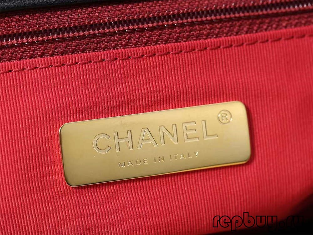 Chanel 19 สีดำทองหัวเข็มขัดด้านบนแบบจำลองกระเป๋าฮาร์ดแวร์และผ้ารายละเอียด (2022 ล่าสุด) - ที่ดีที่สุดคุณภาพปลอม Louis Vuitton ร้านค้าออนไลน์, นักออกแบบกระเป๋าจำลอง ru