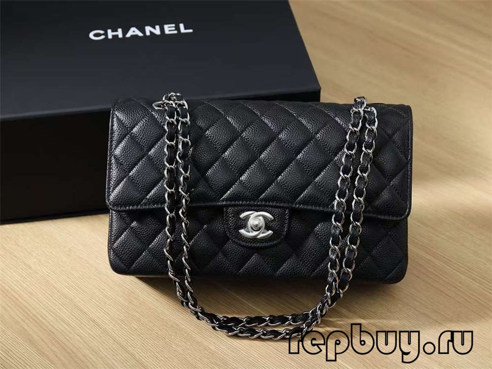 CHANEL Classic Flap top replika tas emas ireng ireng perak abang emas telung warna kontras 25cm (2022 Edition)-Kualitas Terbaik Tas Louis Vuitton Palsu Toko Online, Tas desainer replika ru