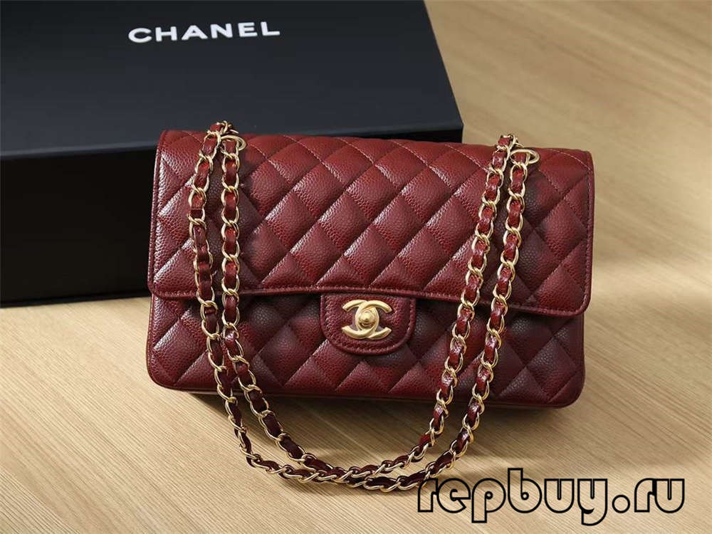 Kantong replika CHANEL Klasik Flap top hideung emas hideung pérak emas beureum tilu warna kontras 25cm (Edisi 2022) -Toko Online Kantong Louis Vuitton Kualitas Terbaik, Kantong desainer réplika ru