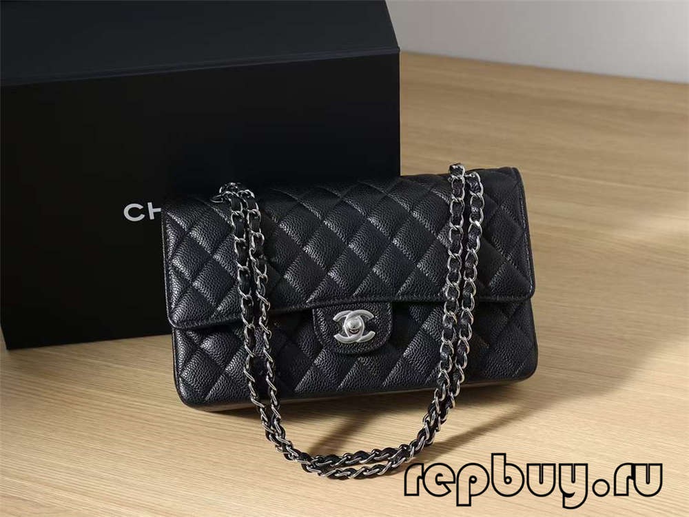 CHANEL Classic Flap top repliky tašek černá zlatá černá stříbrná červená zlatá tři barvy kontrast 25 cm (vydání 2022)-Nejlepší kvalita falešná taška Louis Vuitton Online obchod, replika značkové tašky ru