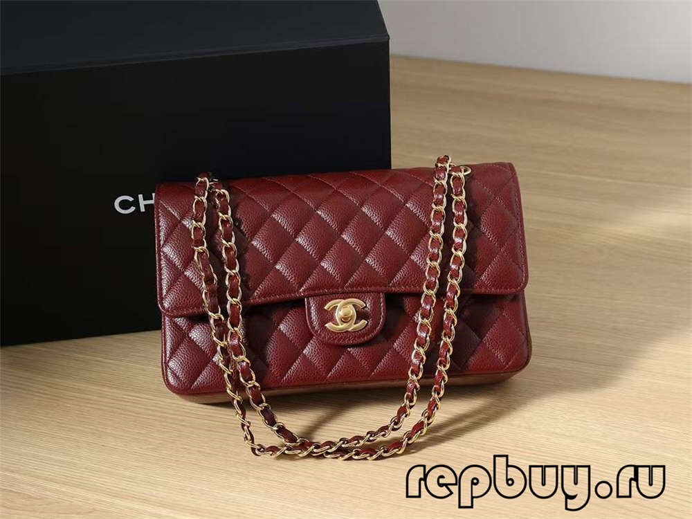 CHANEL Klasik Flap top tas replika hitam emas hitam perak merah emas tiga warna kontras 25 cm (2022 Edition) - Kualitas Terbaik Palsu Toko Louis Vuitton Tas Online, tas desainer replika ru