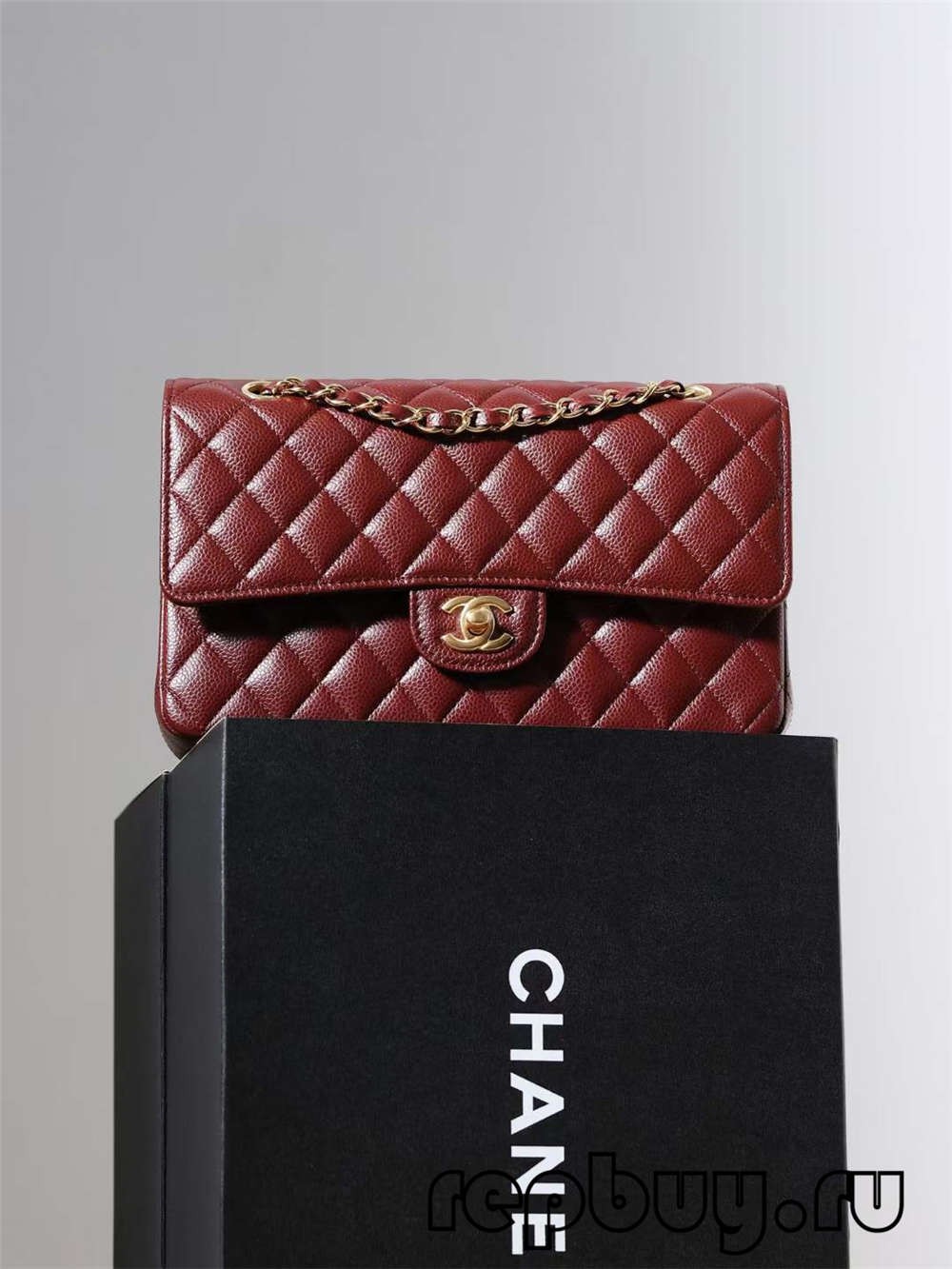 CHANEL Classic Flap top replica ʻeke ʻeleʻele gula ʻeleʻele kālā ʻulaʻula gula ʻekolu kala 25cm hoʻohālikelike (2022 Edition)-Best Quality Fake Louis Vuitton Bag Online Store, Replica design bag ru