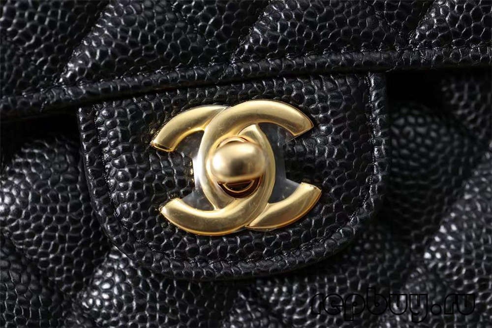 CHANEL Classic Flap Black Gold Buckle 25cm Top Replica Bag كتف حزام وتفاصيل الأجهزة (2022 محدث) - أفضل جودة حقيبة Louis Vuitton وهمية على الإنترنت ، حقيبة مصمم طبق الأصل ru