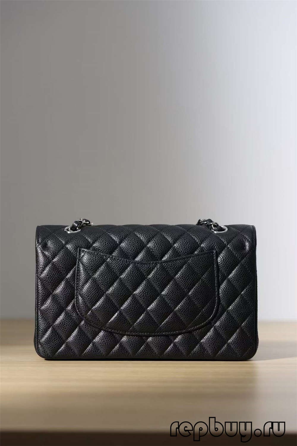 CHANEL Classicc 翻蓋黑色銀色搭扣 25cm 頂包（2022 最新款）-Best Quality Fake Louis Vuitton Bag Online Store