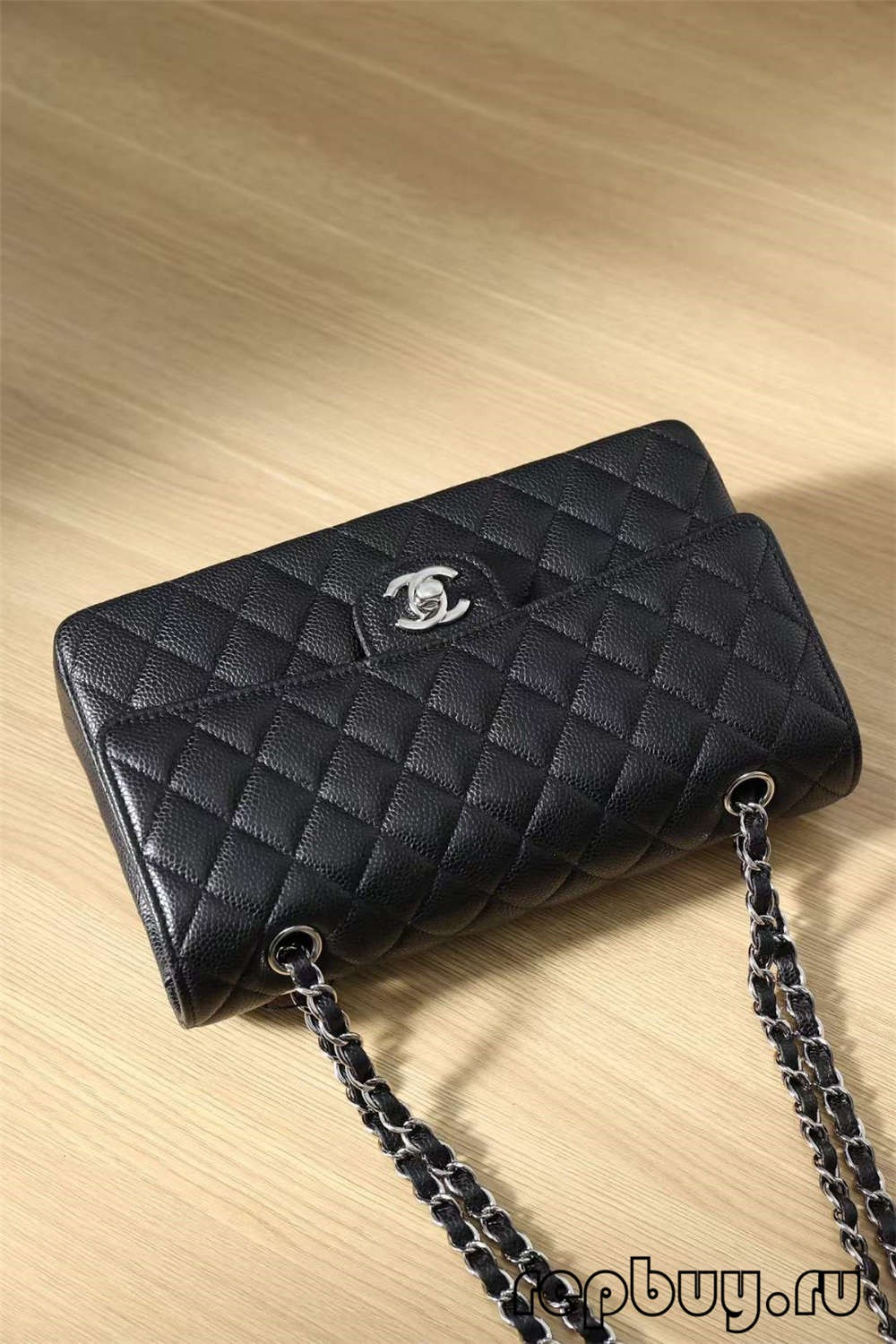 CHANEL Classicc Flap Black Silver Buckle 25cm Top Replica Bags (2022 Latest)-Best Quality Fake Louis Vuitton Bag Online Store, Replica designer bag ru