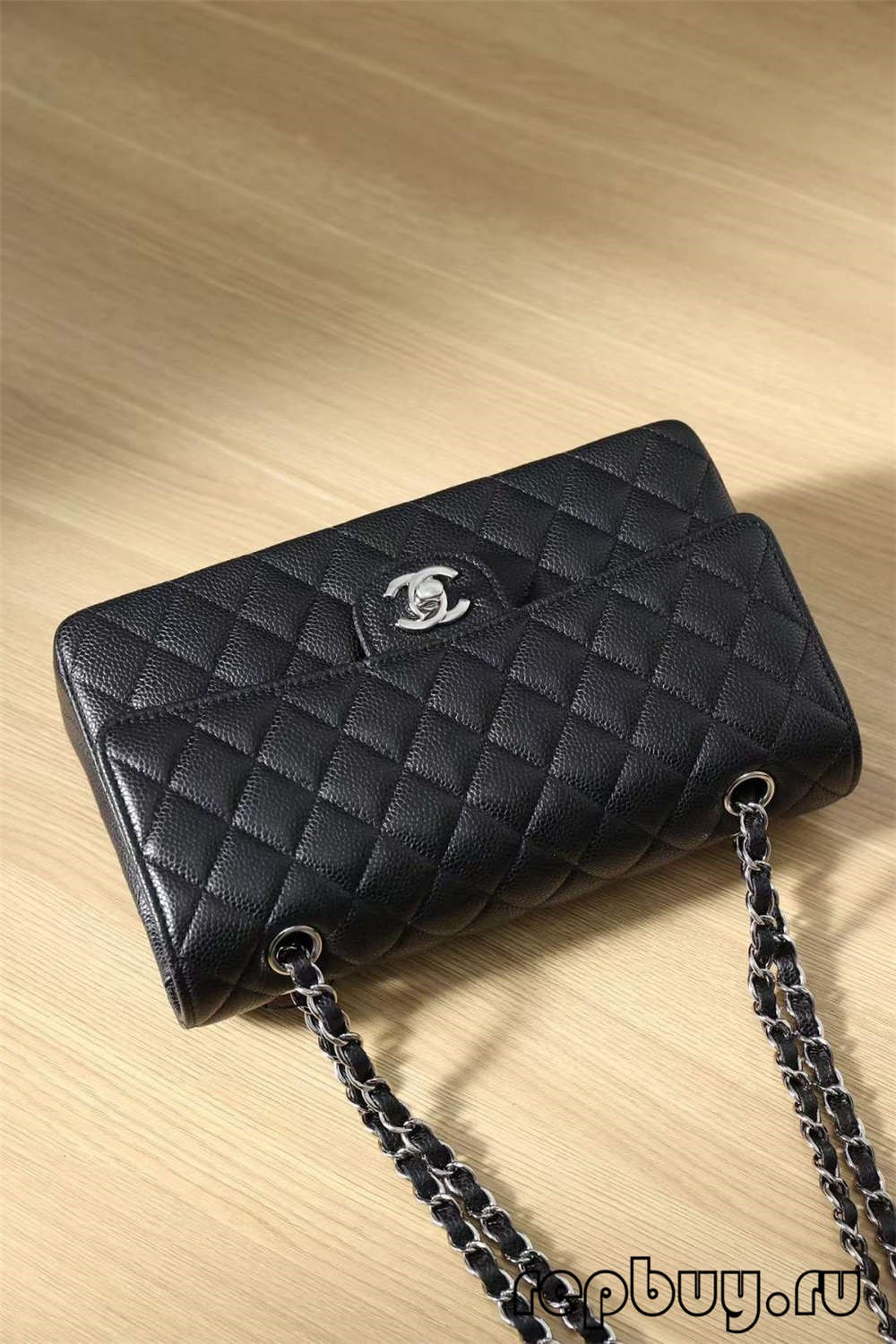 CHANEL Classicc Flap Black Silver Buckle 25cm Top Replica сумкалары (2022-жылдын акыркы)-Эң мыкты сапаттагы жасалма Louis Vuitton сумкасы интернет-дүкөнү, Реплика дизайнер сумкасы ru