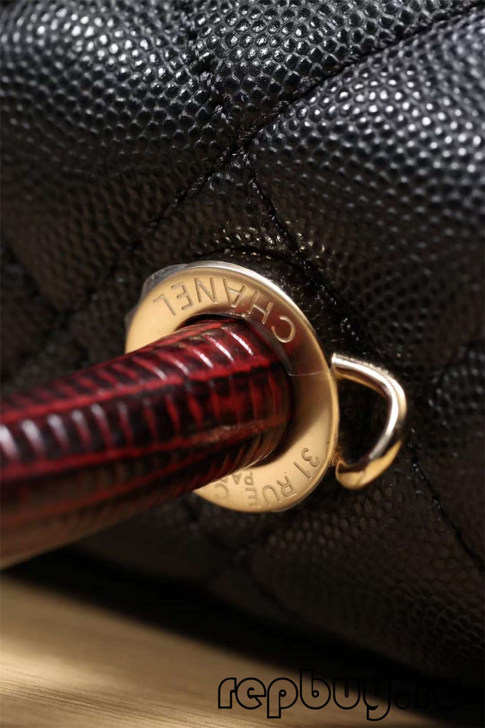 Chanel Coco Handle top replica handbags black gold buckle hardware and handle details (2022 Updated)-Best Quality Fake Louis Vuitton Bag Online Store, Replica designer bag ru