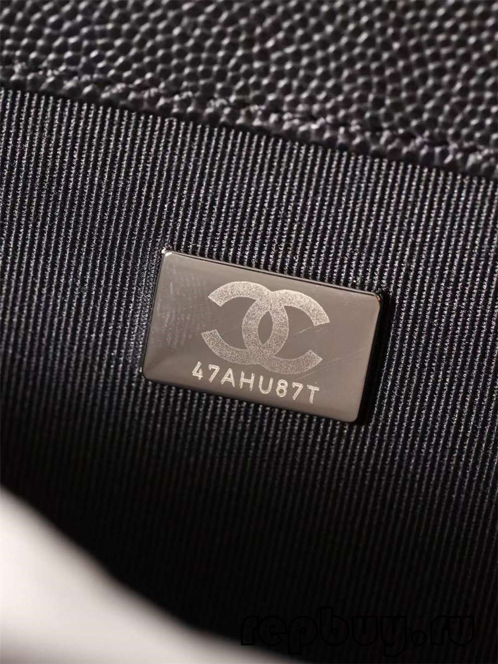 Chanel Le boy top réplique sac à main matériel noir moyen et détail de l'étiquette intérieure (mise à jour 2022)-Best Quality Fake Louis Vuitton Bag Online Store, Replica designer bag ru