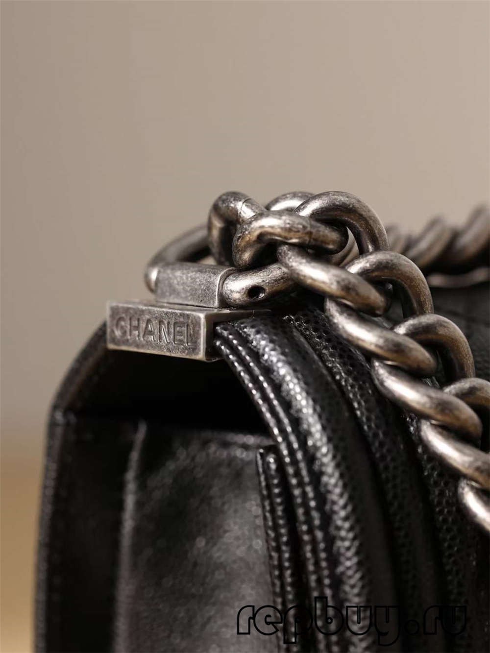 Chanel Leboy Top Replica Handbag Medium Black Detail (2022 Edition) -Kualitas Terbaik Toko Online Kantong Louis Vuitton Palsu, Kantong desainer réplika ru