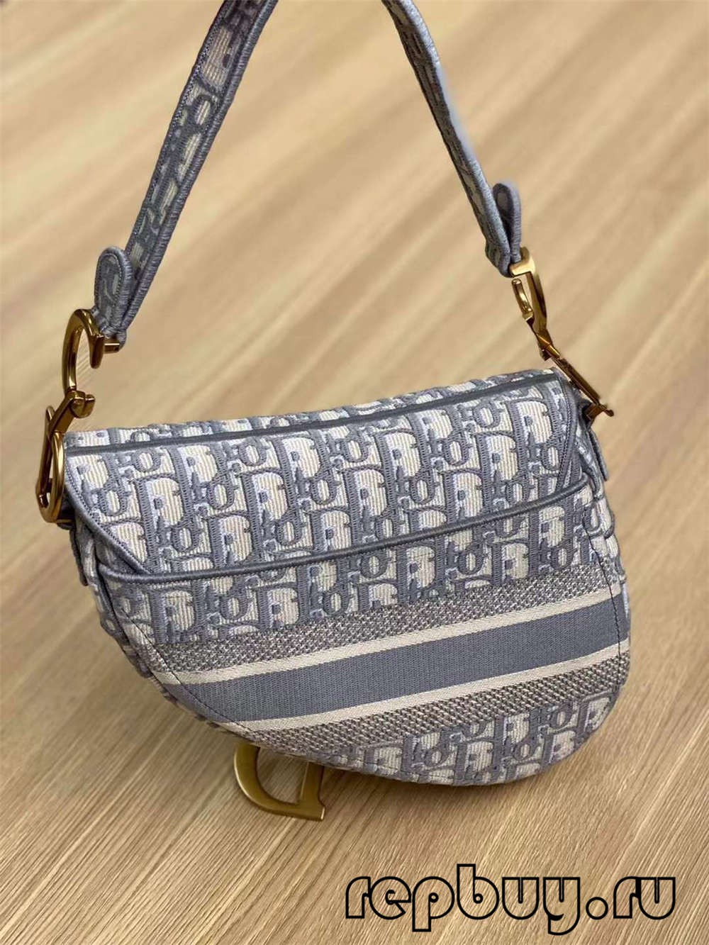 Dior Top Replica Saddle Bag Grey Embroidery Oblique Print (Khatiso ea 2022) -Mokotla o Molemo ka ho Fetisisa oa Lebenkele la Marang-rang la Fake Louis Vuitton, Replica designer bag ru