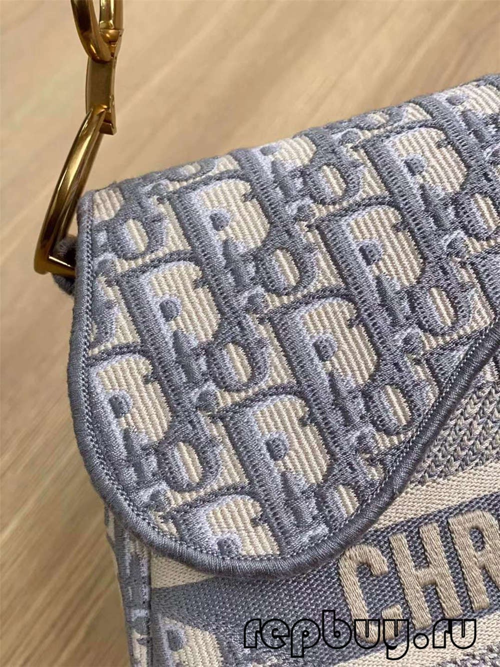 Dior Top Replica Saddle Bag Grey Embroidery Oblique Printed Inside Label Detail (2022Latest)-Beste Qualität Fake Louis Vuitton Bag Online Store, Replica Designer Bag ru