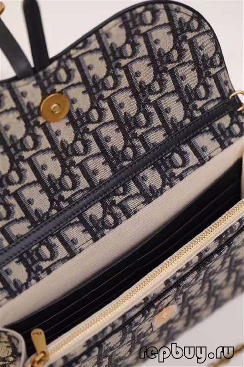 Bossa d'embragatge Dior rèplica superior de tela jacquard blava de 22 cm Detalls artesanals d'impressió obliqua (edició 2022) - Botiga en línia de bosses falses de Louis Vuitton de millor qualitat, bossa de dissenyador de rèplica ru