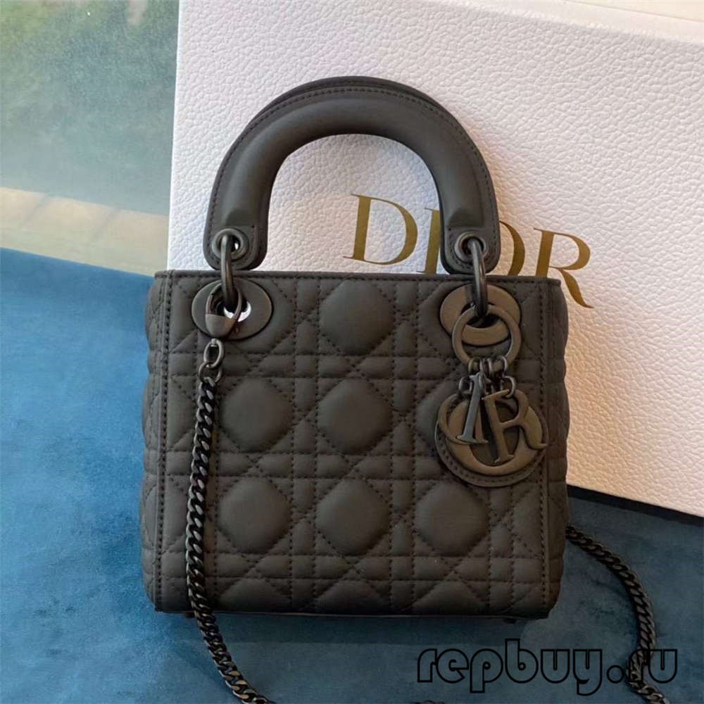 LADY DIOR Mini Black Top Replica Handbags Matte Cowhide Real ou Fake Check (2022 Special) - Loja online de bolsa Louis Vuitton falsa de melhor qualidade, bolsa de designer de réplica ru