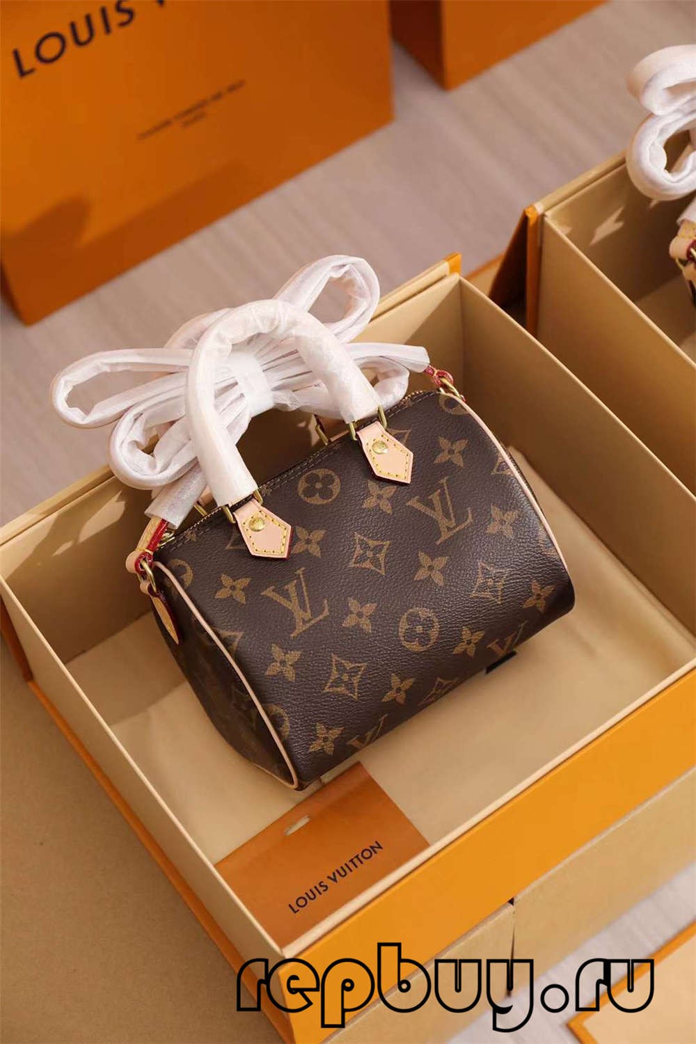 Louis Vuitton M81085 Nano Speedy 16cm borse replica di alta qualità（2022 più recenti）-Best qualità Fake Louis Vuitton Bag Online Store, Replica designer bag ru