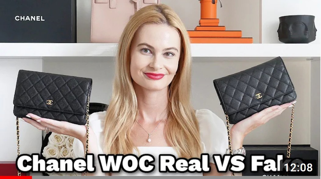 Chanel WOC real VS falso || Aprenda a detectar las diferencias (actualizado en 2022): revisión de bolsos de diseñador falsos de la mejor calidad, réplica de bolso de diseñador ru