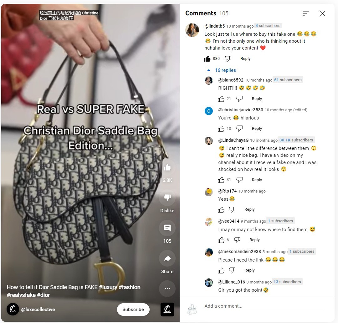 How good quality is a Shebag Dior Saddle bag and Montaigne 30 bag? (2023 Week 42)-Negozio in linea della borsa falsa di Louis Vuitton di migliore qualità, borsa del progettista della replica ru