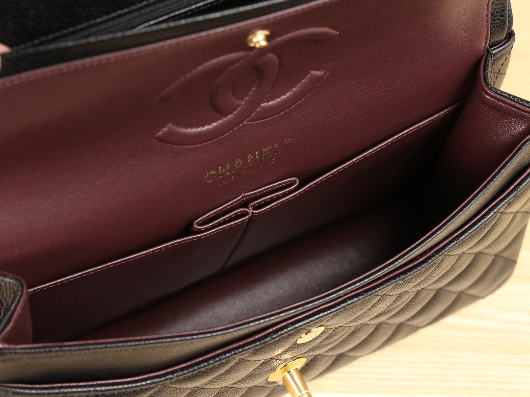 Chip Updated！Shebag Chanel medium (25cm) Classic Flap bag with gold hardware (2023 Week 43)-Tienda en línea de bolsos Louis Vuitton falsos de la mejor calidad, réplica de bolsos de diseño ru