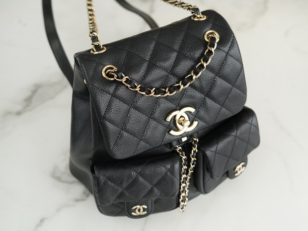 How good quality is a Shebag Chanel Duma backpack 23P France HAAS leather black caviar bag?(2023 Week 43)-Best Quality Fake designer Bag Review, Replica designer bag ru