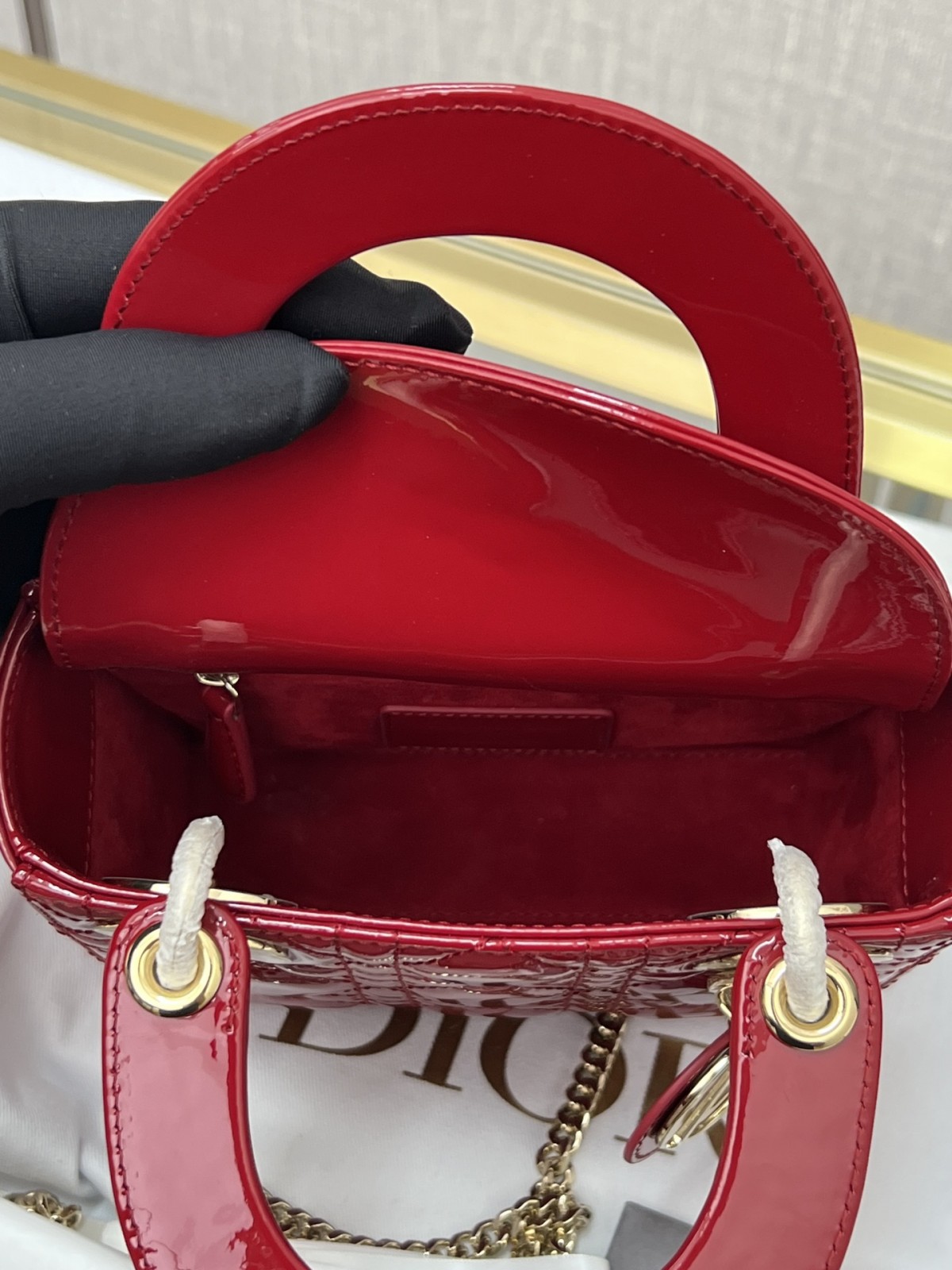 New Shebag replica——Paint leather Mini Lady Dior（2023 Week 50）-Botiga en línia de bosses falses de Louis Vuitton de millor qualitat, rèplica de bosses de disseny ru
