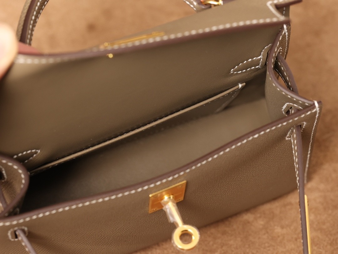 How great quality of Shebag Handmade Grey Mini Kelly 2 in Epsom leather? (2024 Week 5 Grey)-Best Quality Fake Louis Vuitton Bag Online Store, Replica designer bag ru