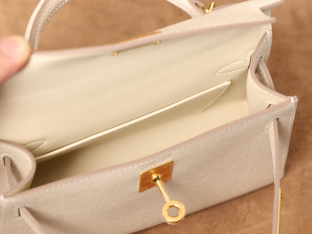 How great quality of Shebag Handmade White Mini Kelly 2 in Epsom leather? (2024 Week 5 White)-Magazin online de geanți Louis Vuitton fals de cea mai bună calitate, geantă de designer replica ru