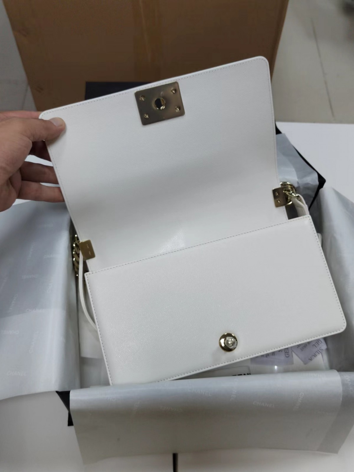 Chanel Leboy small white gold bag full review（2024 Aug updated）-Best Quality Fake Louis Vuitton Bag Online Store, Replica designer bag ru