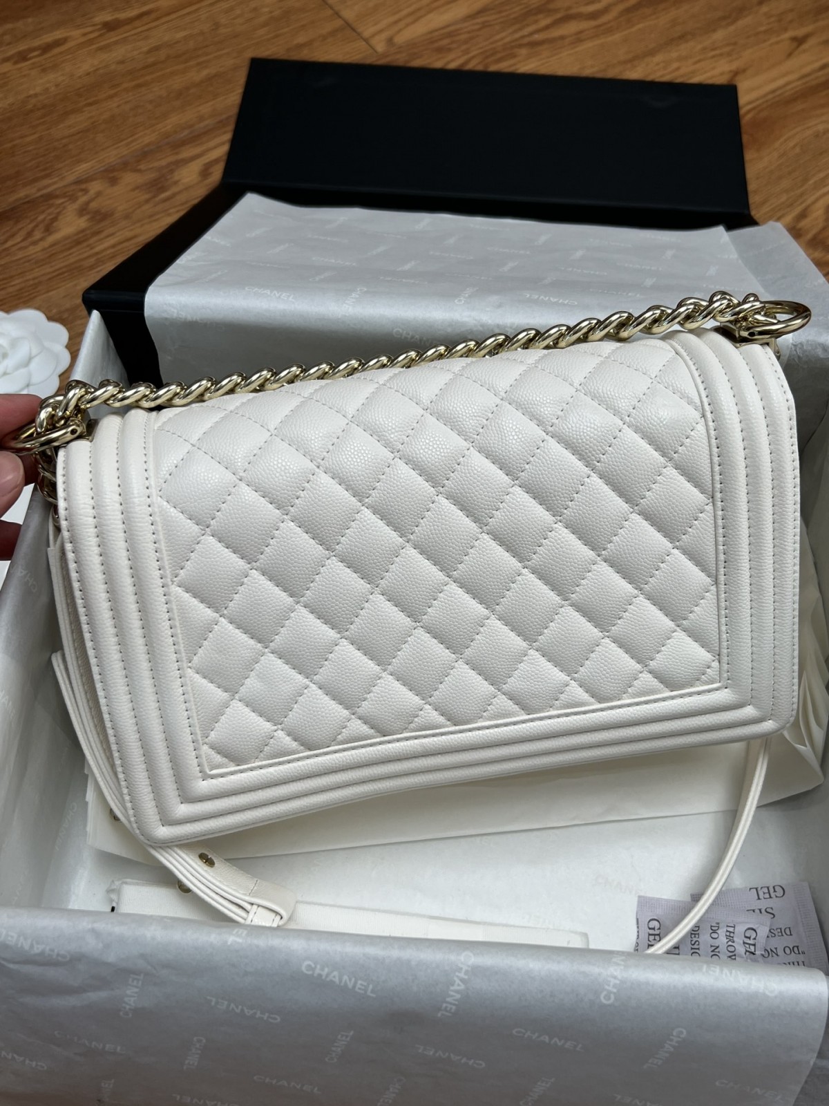 Chanel Leboy small white gold bag full review（2024 Aug updated）-Meilleure qualité de faux sac Louis Vuitton en ligne, réplique de sac de créateur ru