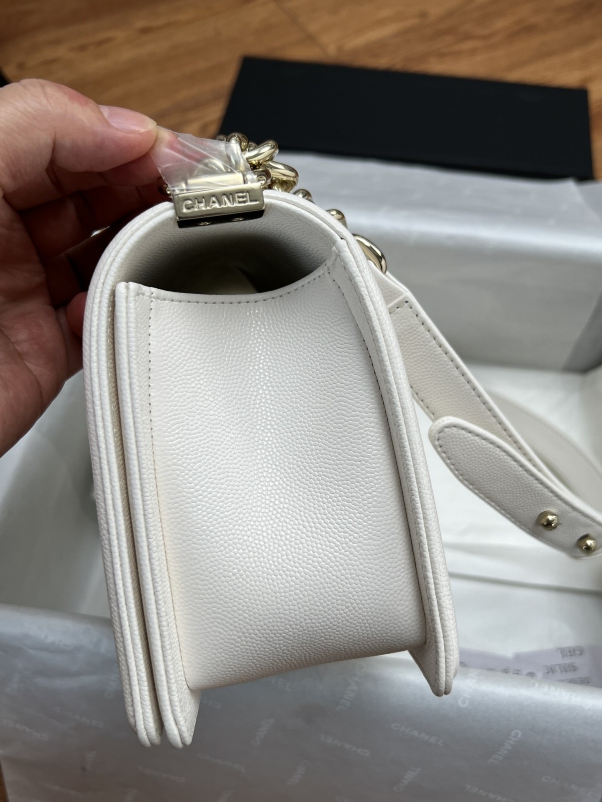 Chanel Leboy small white gold bag full review（2024 Aug updated）-Best Quality Fake Louis Vuitton Bag Online Store, Replica designer bag ru