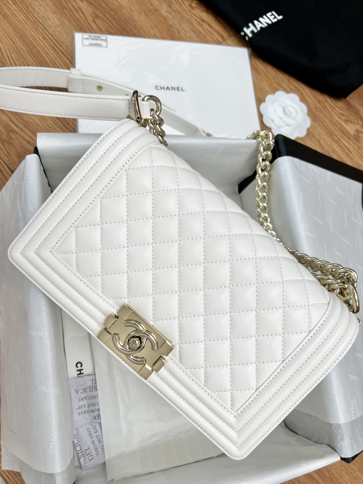 Chanel Leboy small white gold bag full review（2024 Aug updated）-Best Quality Fake Louis Vuitton Bag Online Store, Replica designer bag ru