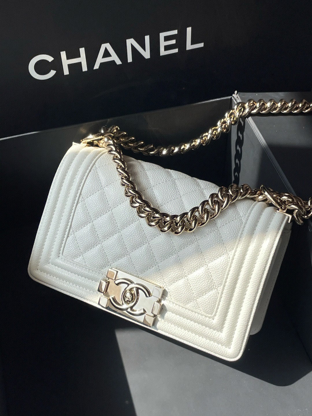 Chanel Leboy small white gold bag full review（2024 Aug updated）-Լավագույն որակի կեղծ Louis Vuitton պայուսակների առցանց խանութ, Replica դիզայներական պայուսակ ru