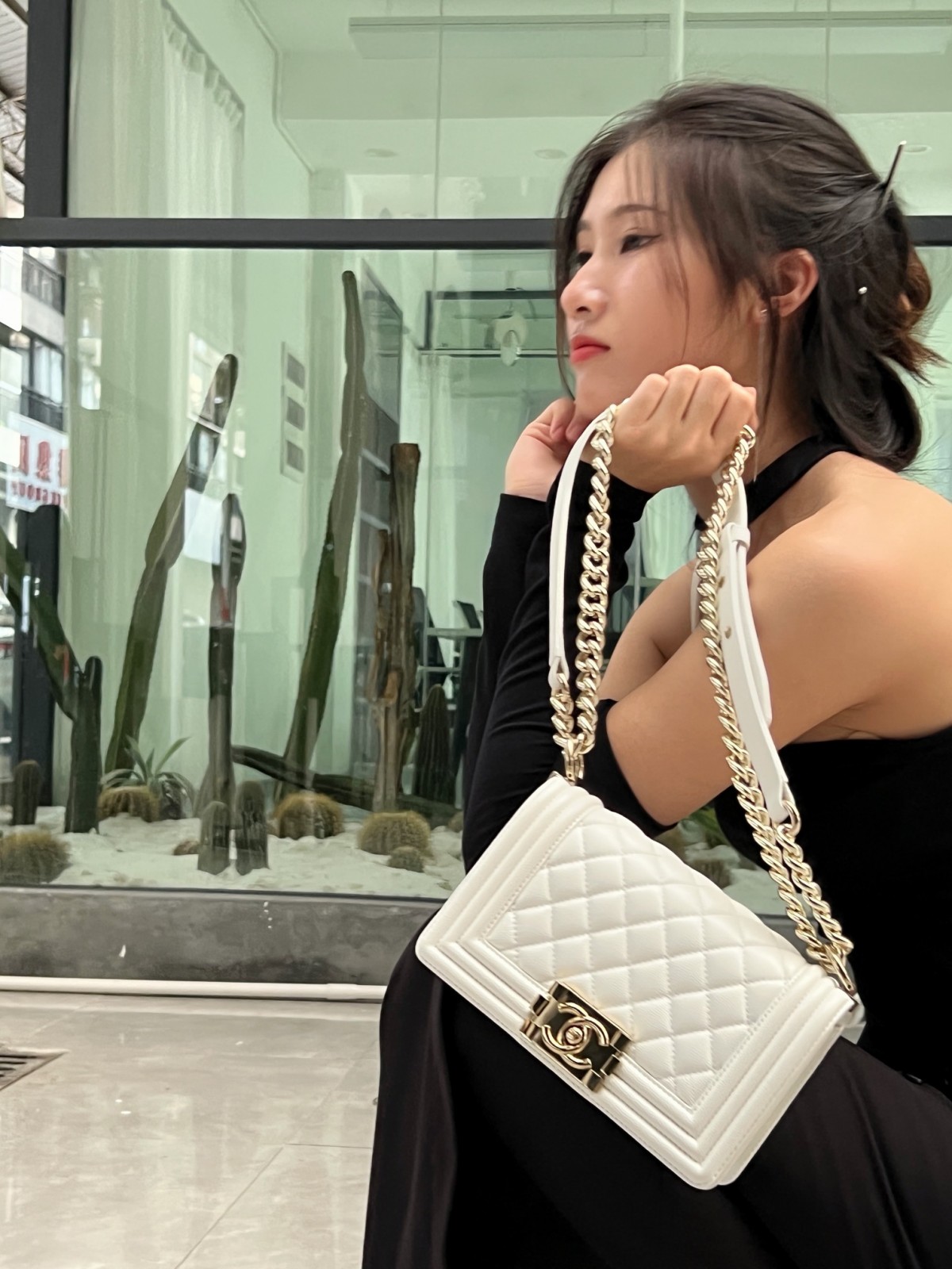 Chanel Leboy small white gold bag full review（2024 Aug updated）-Negoziu in linea di borse Louis Vuitton falsi di migliore qualità, borsa di design di replica ru