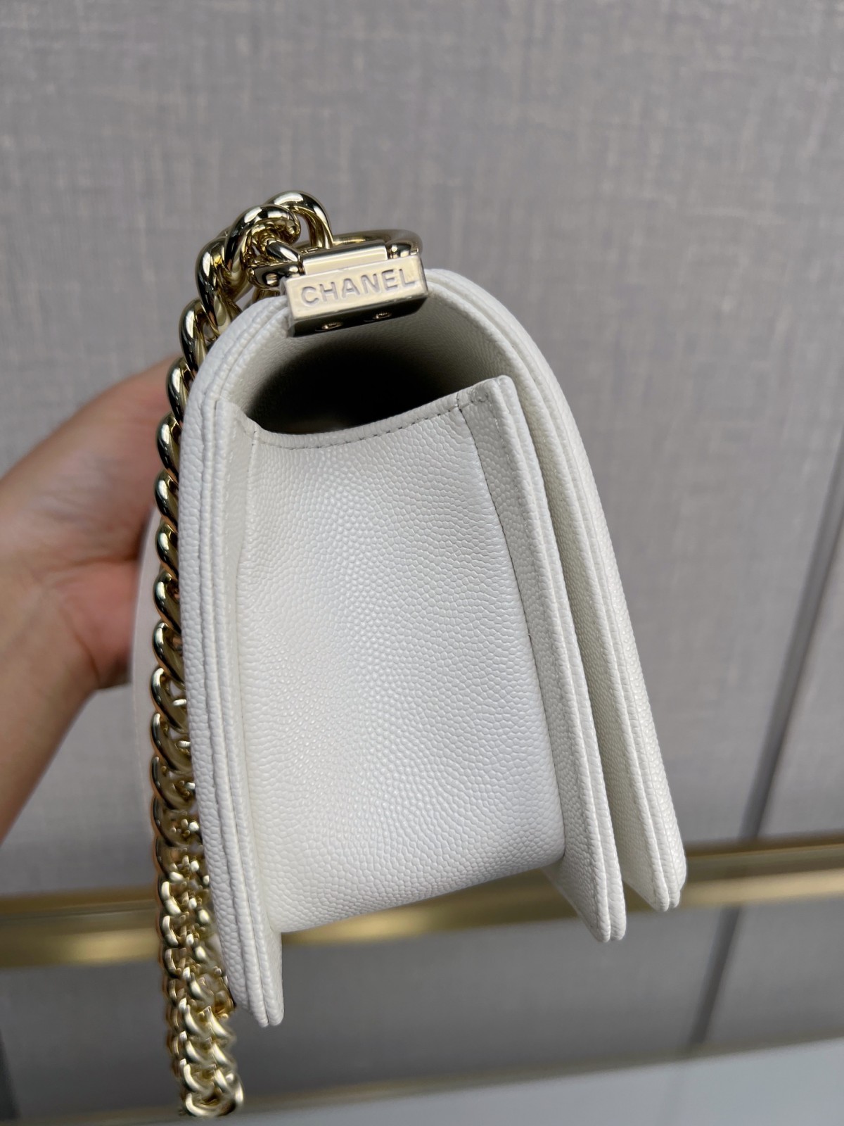 Chanel Leboy small white gold bag full review（2024 Aug updated）-Najlepsza jakość fałszywych torebek Louis Vuitton Sklep internetowy, projektant repliki torebki ru