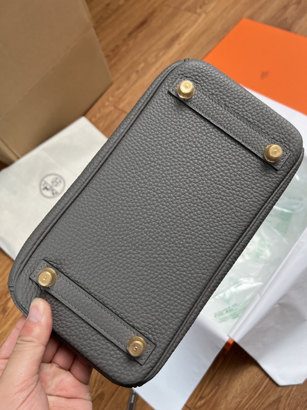 Shebag fully handmade Birkin 25 bag grey and gold full review（2024 Aug updated）-Best Quality Fake Louis Vuitton Bag Nettbutikk, Replica designer bag ru