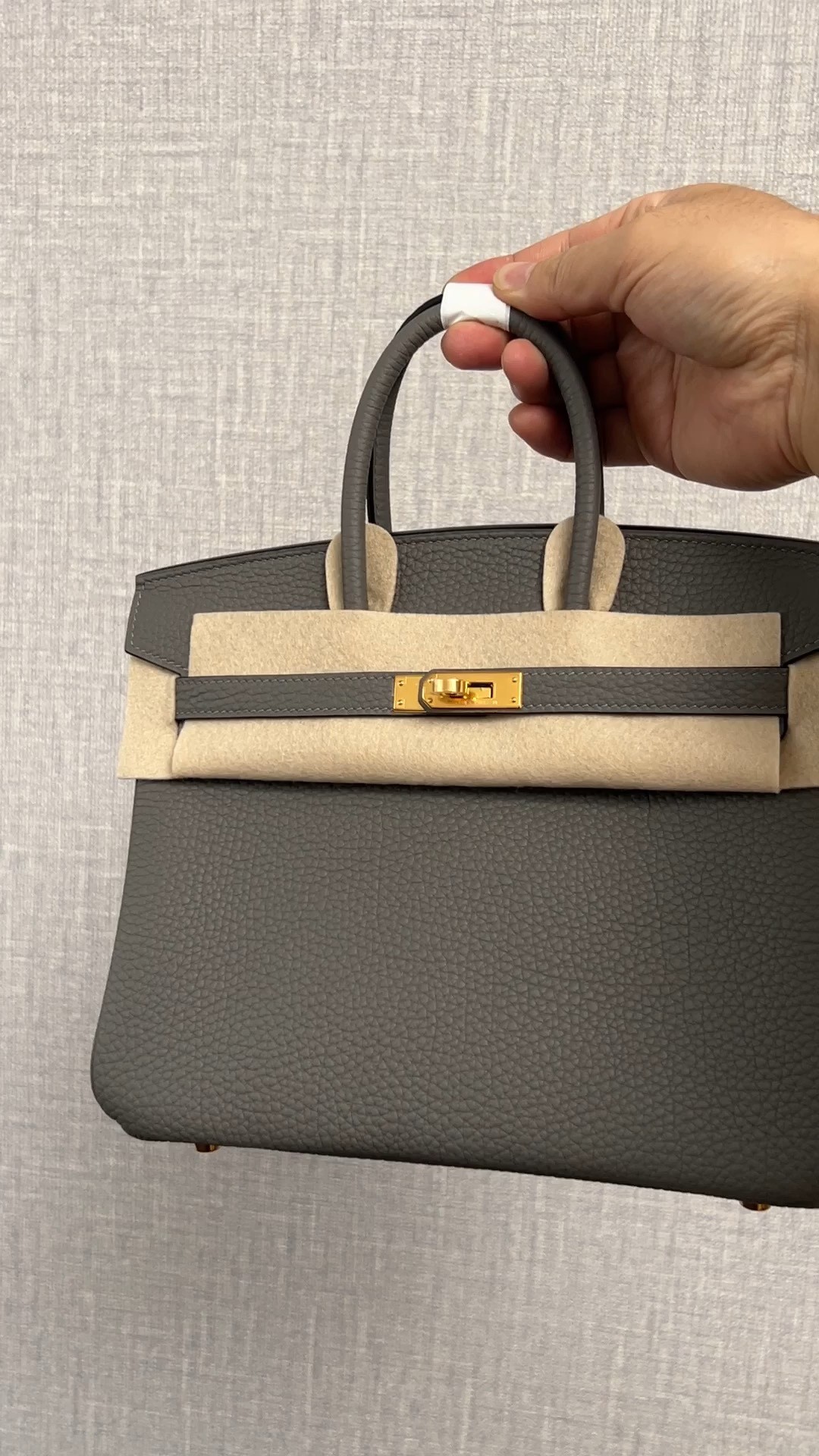 Shebag fully handmade Birkin 25 bag grey and gold full review（2024 Aug updated）-Meilleure qualité de faux sac Louis Vuitton en ligne, réplique de sac de créateur ru