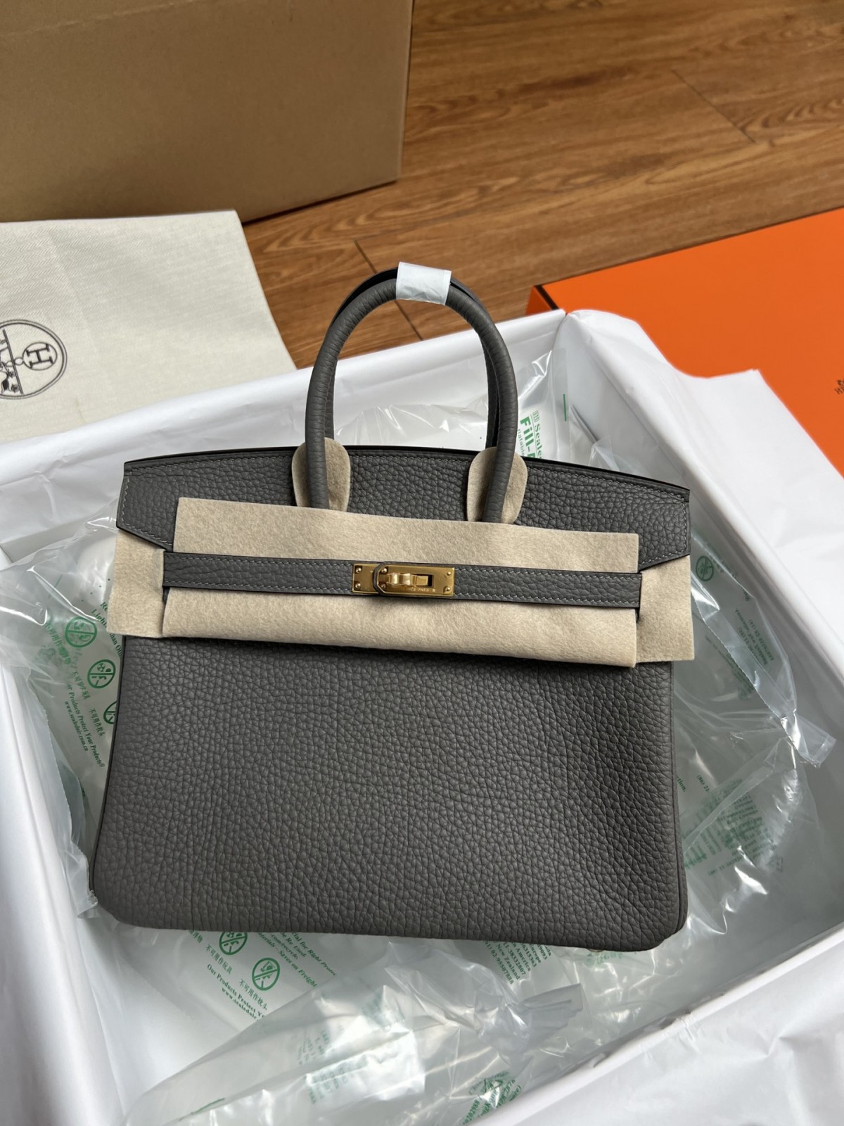 Shebag fully handmade Birkin 25 bag grey and gold full review（2024 Aug updated）-সেরা মানের নকল লুই ভিটন ব্যাগ অনলাইন স্টোর, রেপ্লিকা ডিজাইনার ব্যাগ ru