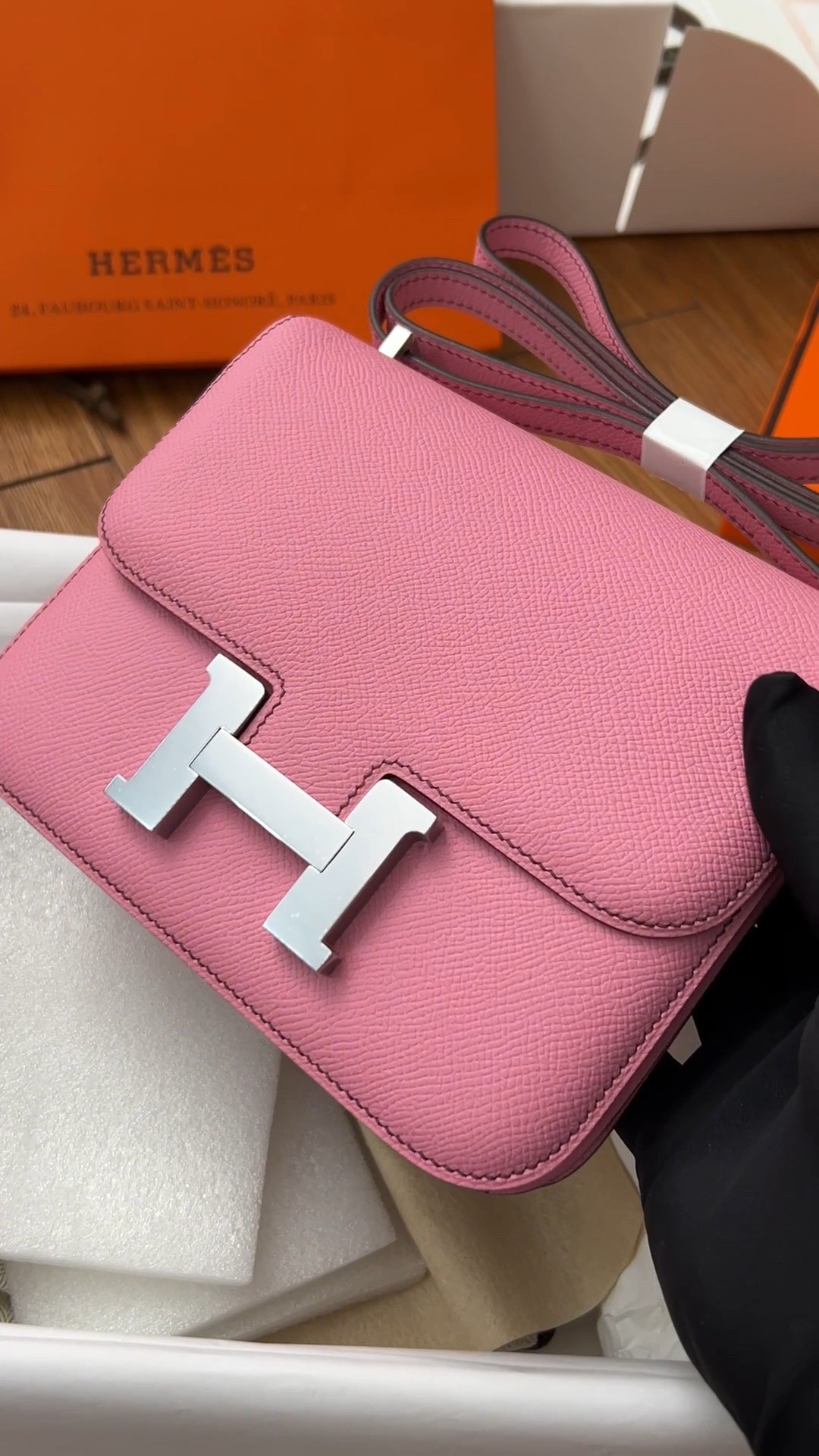 Shebag Hermes Constance 19 bag in pink Epsom full review(2024 Sep updated)-Legjobb minőségű hamis Louis Vuitton táska online áruház, replika designer táska ru