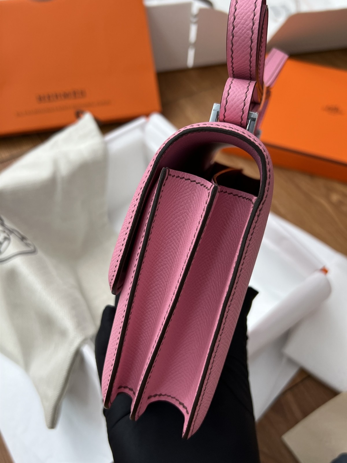 Shebag Hermes Constance 19 bag in pink Epsom full review(2024 Sep updated)-Negozio in linea della borsa falsa di Louis Vuitton di migliore qualità, borsa del progettista della replica ru