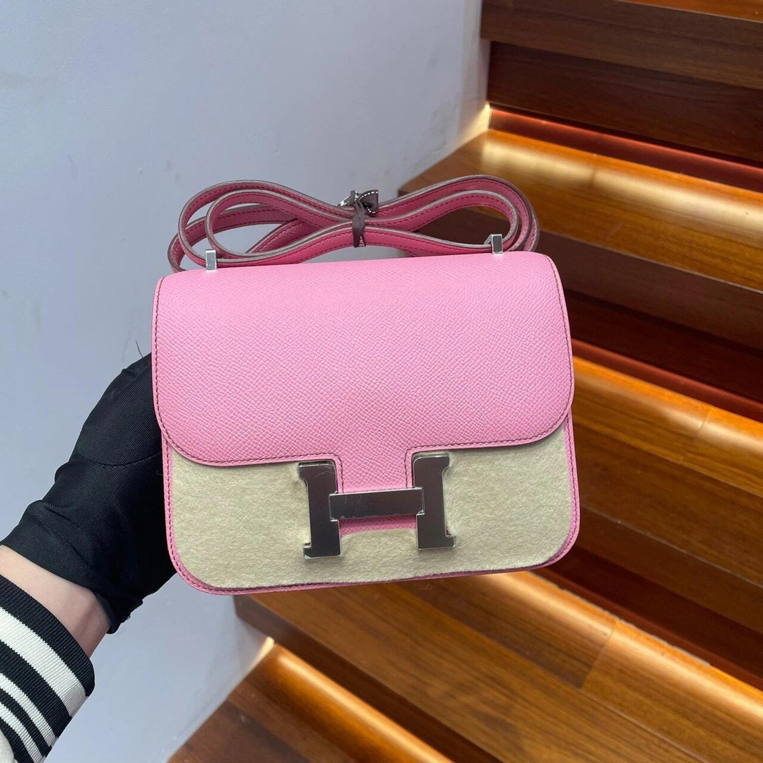 Shebag Hermes Constance 19 bag in pink Epsom full review(2024 Sep updated)-Negozio in linea della borsa falsa di Louis Vuitton di migliore qualità, borsa del progettista della replica ru