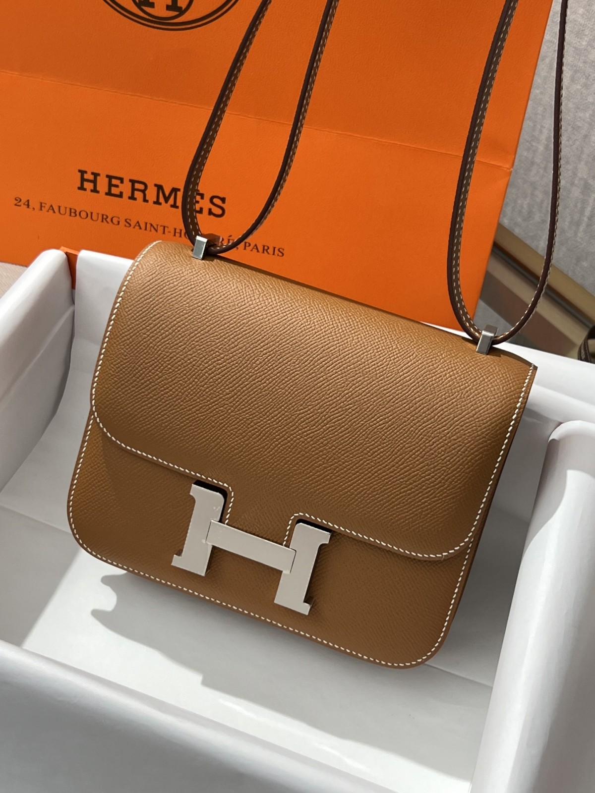 Shebag VS Authentic! Hermes Constance 19 in golden brown (2024 Sep updated)-Best Quality Fake designer Bag Review, Replica designer bag ru