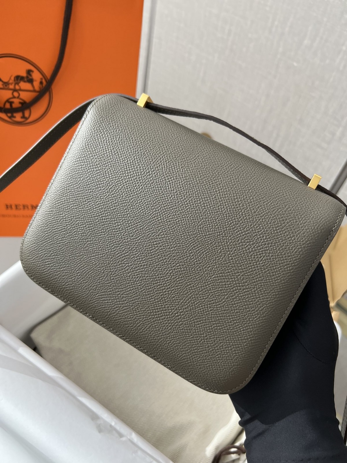 Shebag fully handmade Hermes Constance 19 in grey (2024 Oct updated)-Bästa kvalitet Fake Louis Vuitton Bag Online Store, Replica designer bag ru