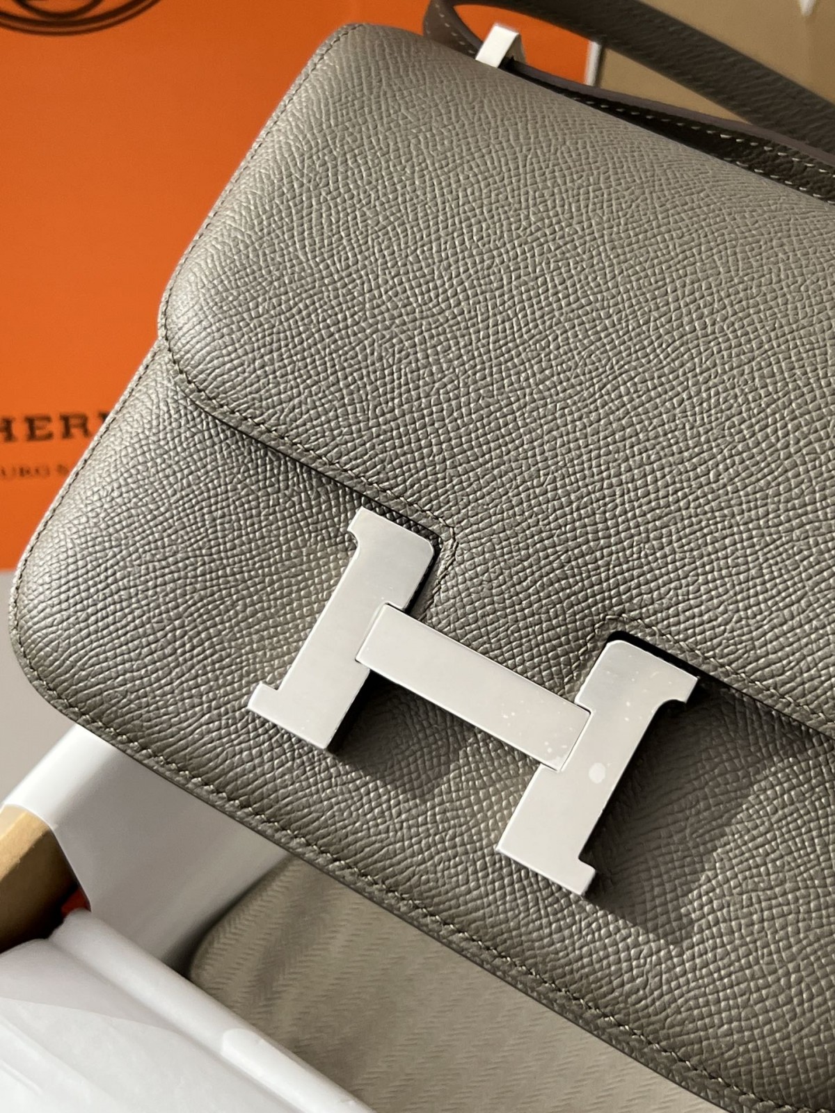 Shebag fully handmade Hermes Constance 19 in grey (2024 Oct updated)-Pangalusna kualitas palsu Louis Vuitton Kantong Toko Online, Replica desainer kantong ru