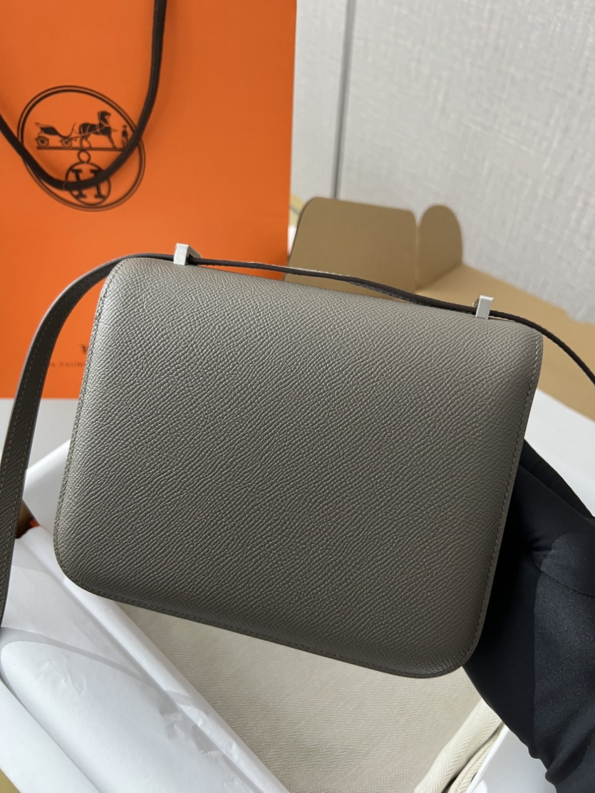 Shebag fully handmade Hermes Constance 19 in grey (2024 Oct updated)-Best Quality Fake Louis Vuitton Bag Nettbutikk, Replica designer bag ru