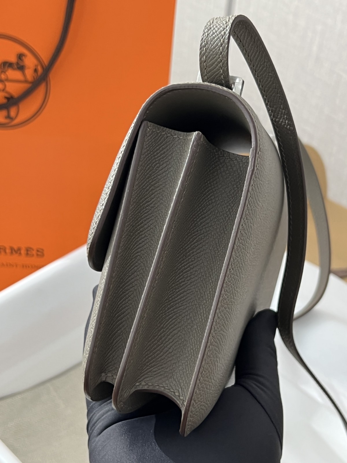 Shebag fully handmade Hermes Constance 19 in grey (2024 Oct updated)-Meilleure qualité de faux sac Louis Vuitton en ligne, réplique de sac de créateur ru