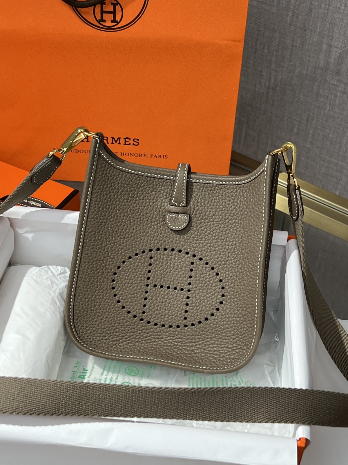 Shebag handmade Hermes evelyn 16 grey bag full review (2024 Oct updated)-Labākās kvalitātes viltotās Louis Vuitton somas tiešsaistes veikals, dizaineru somas kopija ru