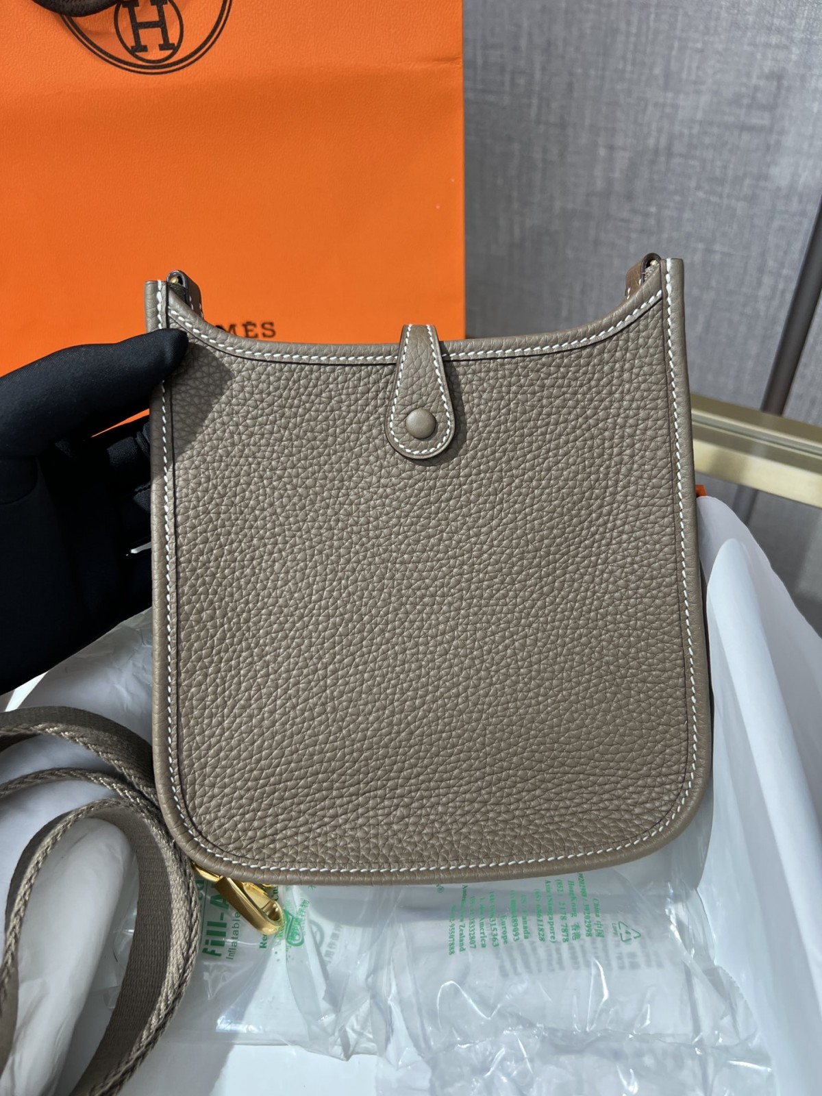 Shebag handmade Hermes evelyn 16 grey bag full review (2024 Oct updated)-Ti o dara ju Didara iro Louis Vuitton apo Online itaja, Ajọra onise apo ru