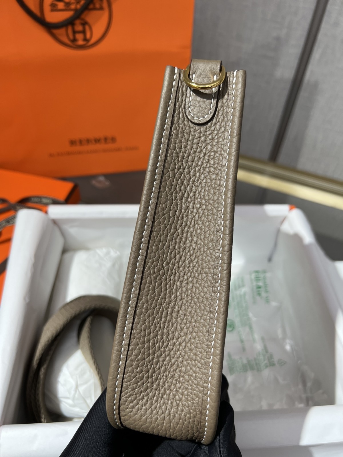 Shebag handmade Hermes evelyn 16 grey bag full review (2024 Oct updated)-Інтэрнэт-крама падробленай сумкі Louis Vuitton лепшай якасці, рэплікі дызайнерскай сумкі ru