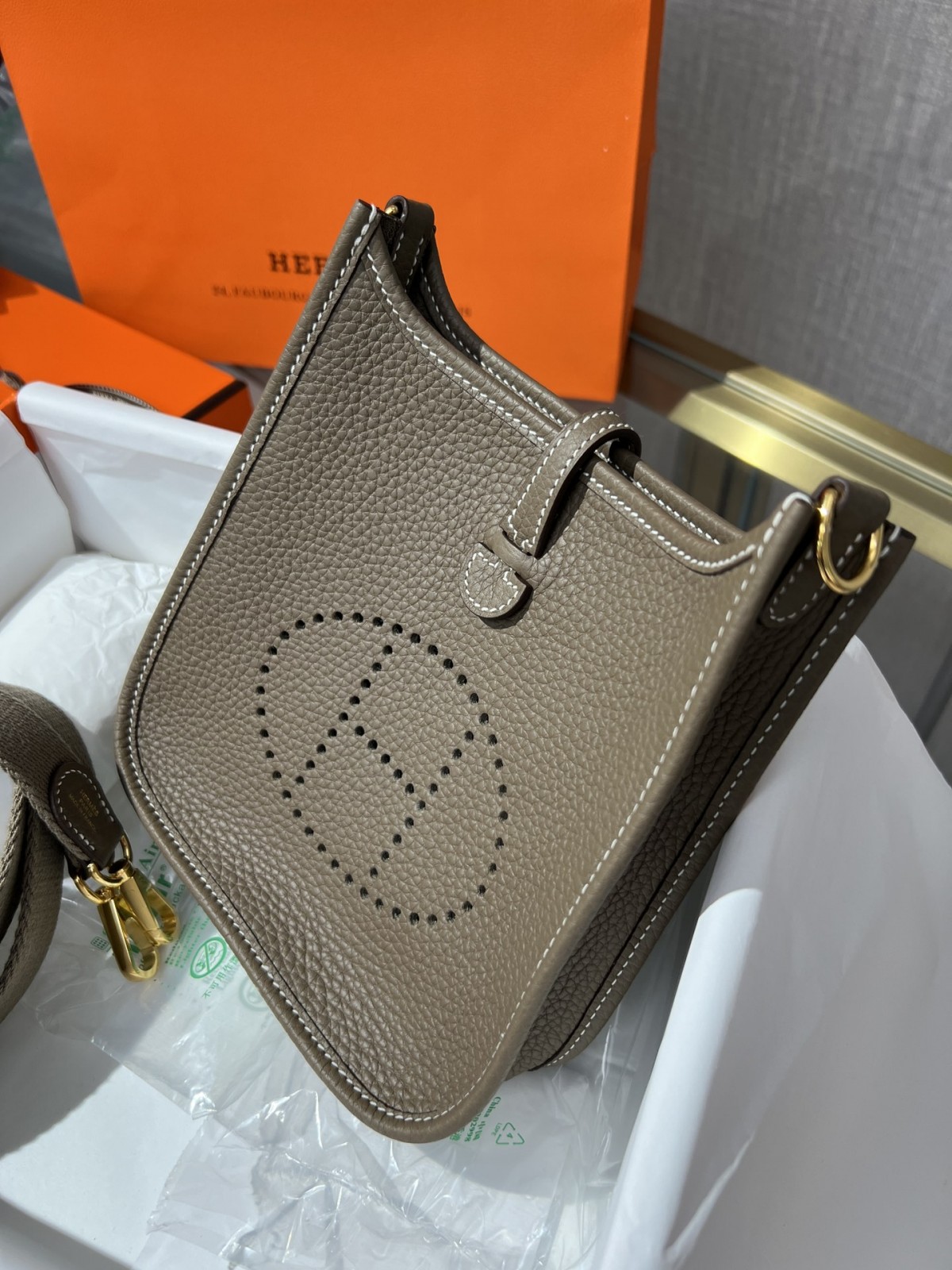 Shebag handmade Hermes evelyn 16 grey bag full review (2024 Oct updated)-بهترين معيار جي جعلي لوئس ويٽون بيگ آن لائين اسٽور، ريپليڪا ڊيزائنر بيگ ru