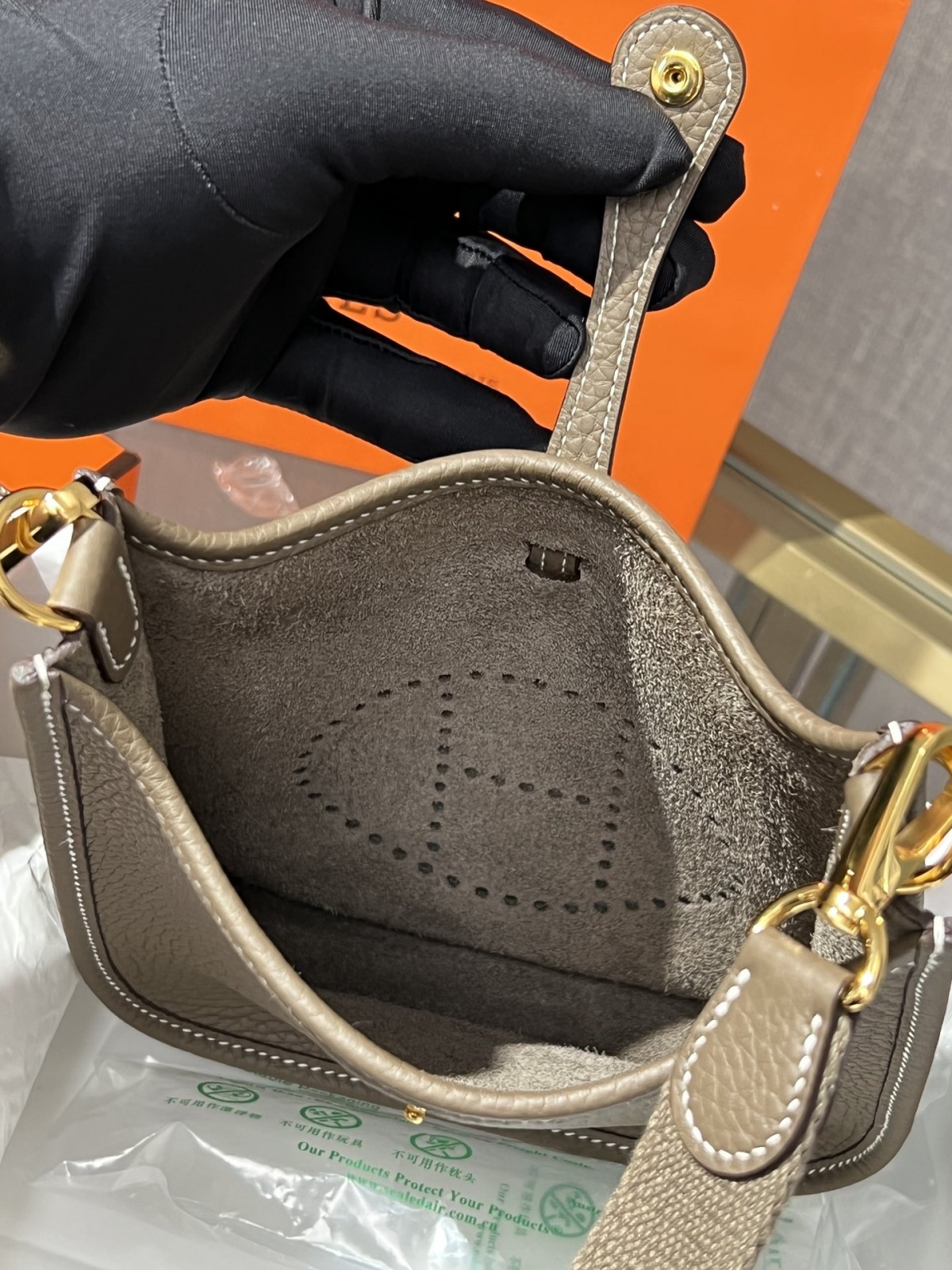 Shebag handmade Hermes evelyn 16 grey bag full review (2024 Oct updated)-Umgangatho ogqwesileyo woMgangatho weFake weLouis Vuitton kwiVenkile ye-Intanethi, ibhegi yomyili weReplica ru